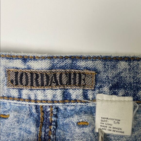 Vintage 1980's High Waisted Acid Wash Denim Shorts Women's Size 5/6 - Picture 11 of 16